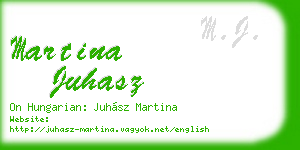 martina juhasz business card