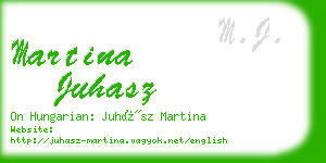 martina juhasz business card